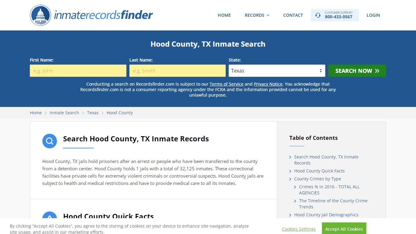 Hood County, TX Inmate Lookup & Jail Records Online