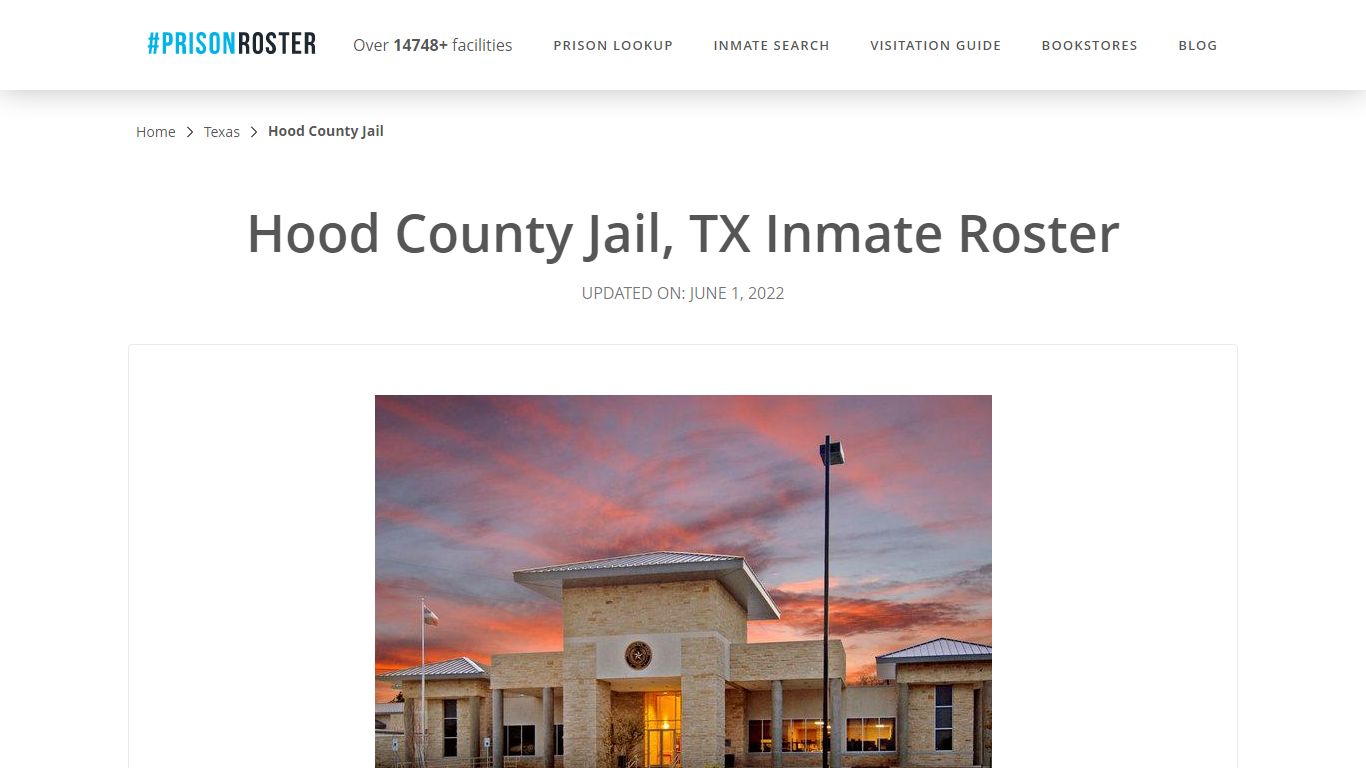 Hood County Jail, TX Inmate Roster